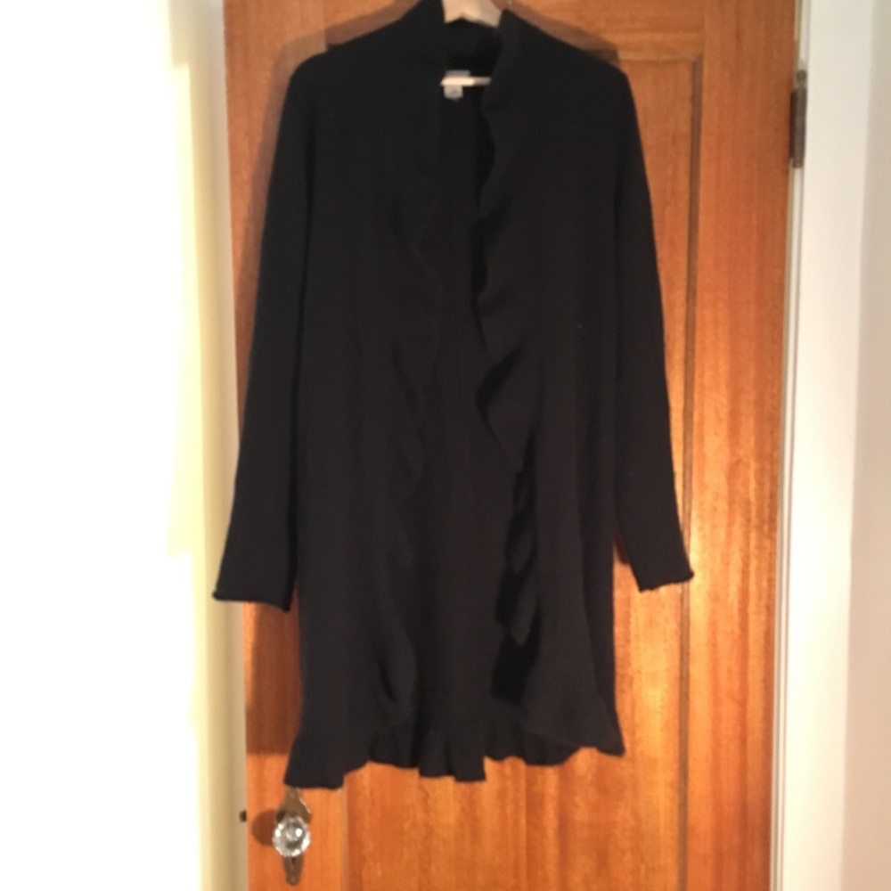 Cashmere ruffled cardigan from White + Warren